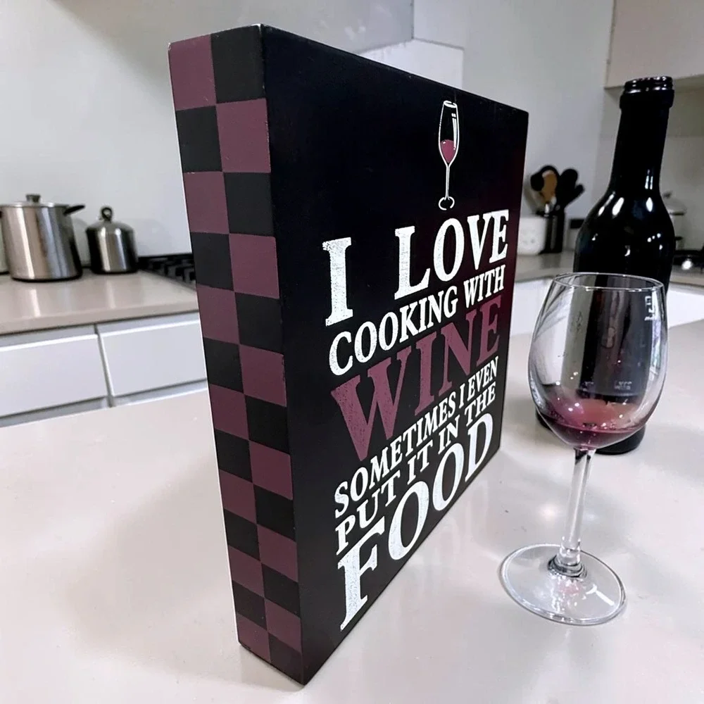 Wine Decor Bundle Yankee Candle Vintage Merlot Bottle Wine and Dine Plaque Sign